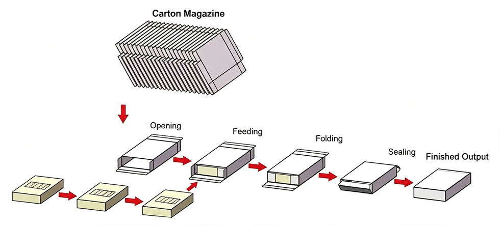 Automatic Intermittent cartoning machine